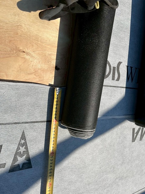 アスファルトルーフィングの重なり